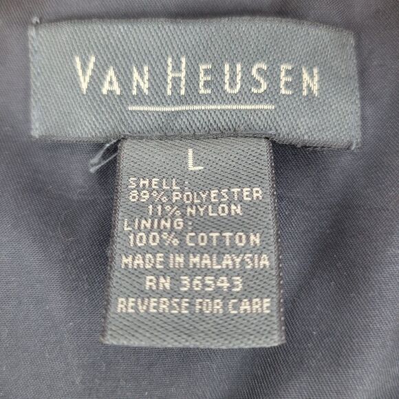 Van Heusen Full Zip Jacket Mens Size Large Lightweight Lined Beige - Picture 3 of 9